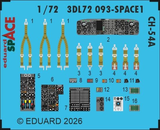 Eduard 3DL72093 Sikorsky CH-54 A Tarhe - Space Set ICM Kits1/72