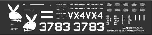 HobbyDecal AL72001V1 F-4J VX-4 Vandy1 Black Bunny October 1972 1/72 – zdjęcie 3