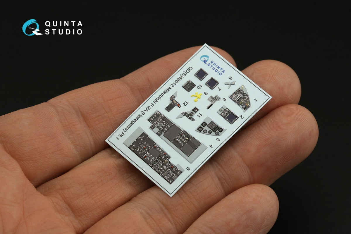 Quinta Studio QD48012 Mitsubishi F-2A 3D-Printed coloured Interior on decal paper (Hasegawa) 1/48 – Bild 3