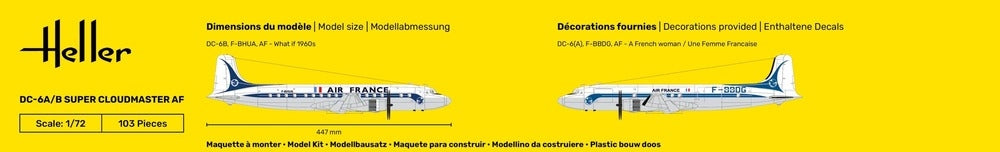 Heller 56315 DC6 Super Cloudmaster Air France - Kit de démarrage 1/72 – image 6