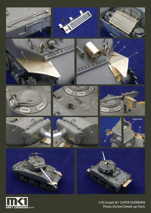 MK1 Design MM-35010 M1 SHERMAN DETAIL-UP PARTS for Tamiya 1/35 – Bild 3