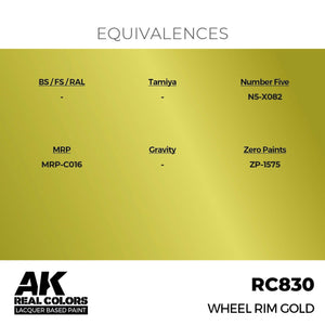 AK Interactive RC830 Wheel Rim Gold 17 ml – immagine 3