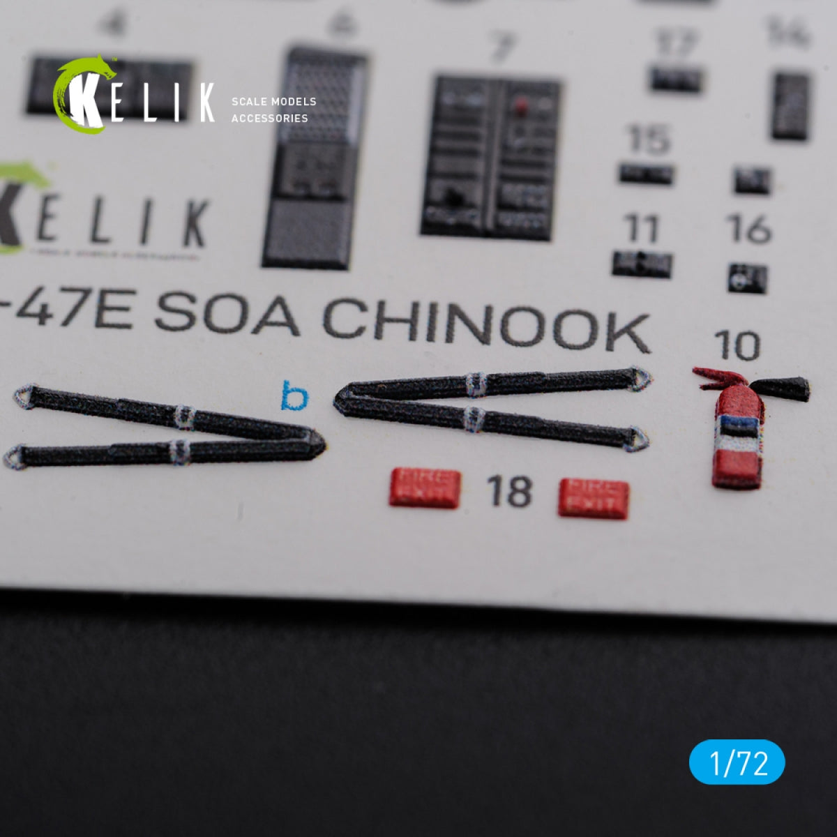 KELIK K72102 MH-47E interior 3D decals for Italeri kit 1/72 – Bild 5