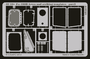Eduard 32104 Fw 190D access and scribing templates 1/32 HASEGAWA – Bild 2