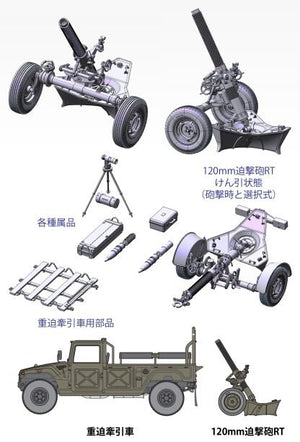 Fine Molds FM59 JGSDF 120mm Heavy Motar RT with Tractor 1/35 – image 9