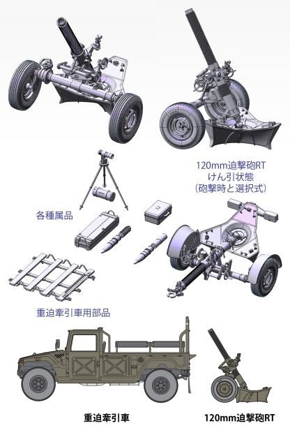 Fine Molds FM59 JGSDF 120mm Heavy Motar RT with Tractor 1/35 – image 9