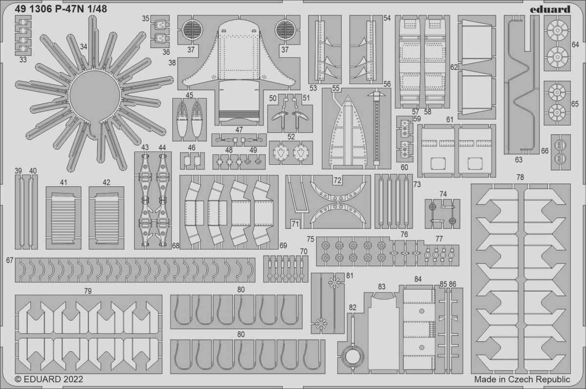 Eduard 491306 P-47N ACADEMY 1/48 – immagine 2