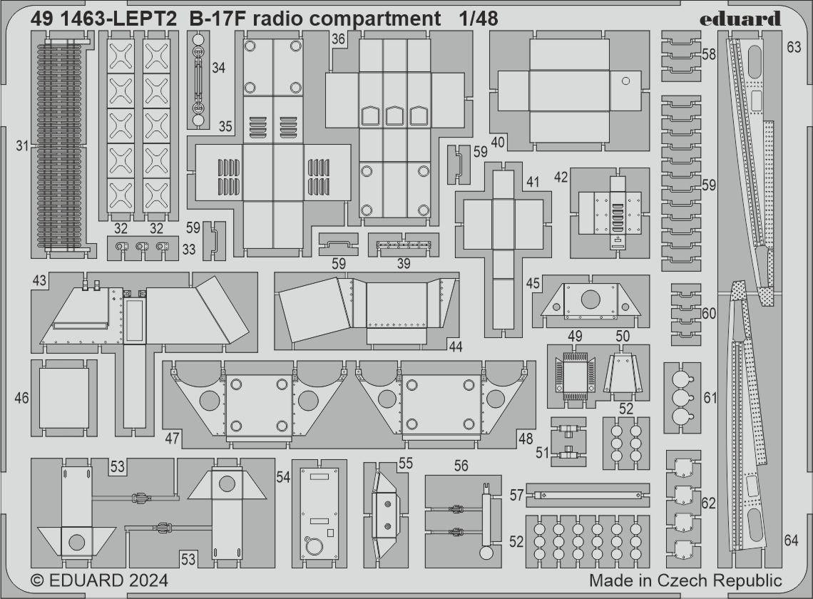 Eduard 491463 B-17F radio compartment EDUARD 1/48 – Bild 2