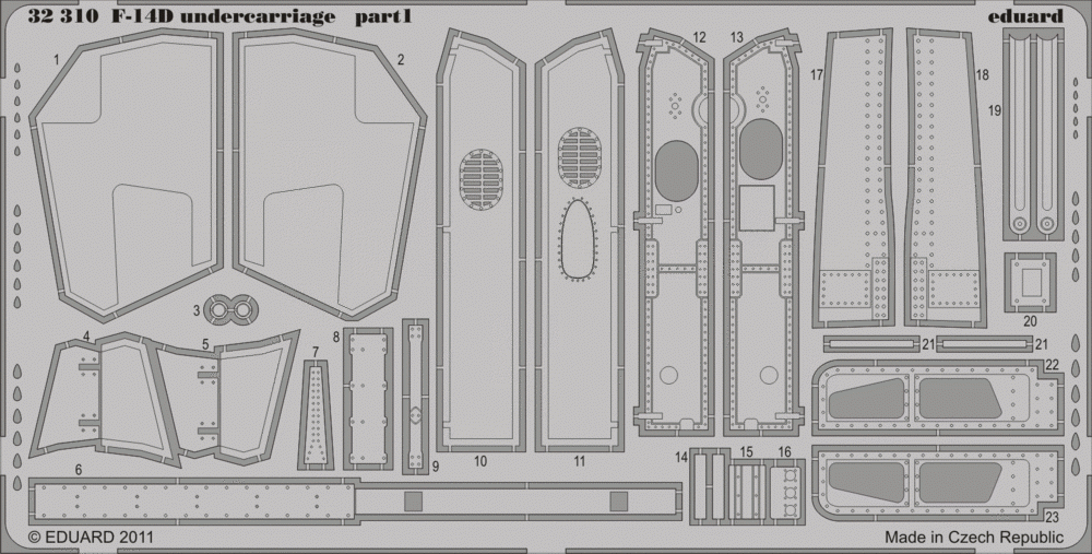 Eduard 32310 F-14D undercarriage 1/32 TRUMPETER – imagen 2
