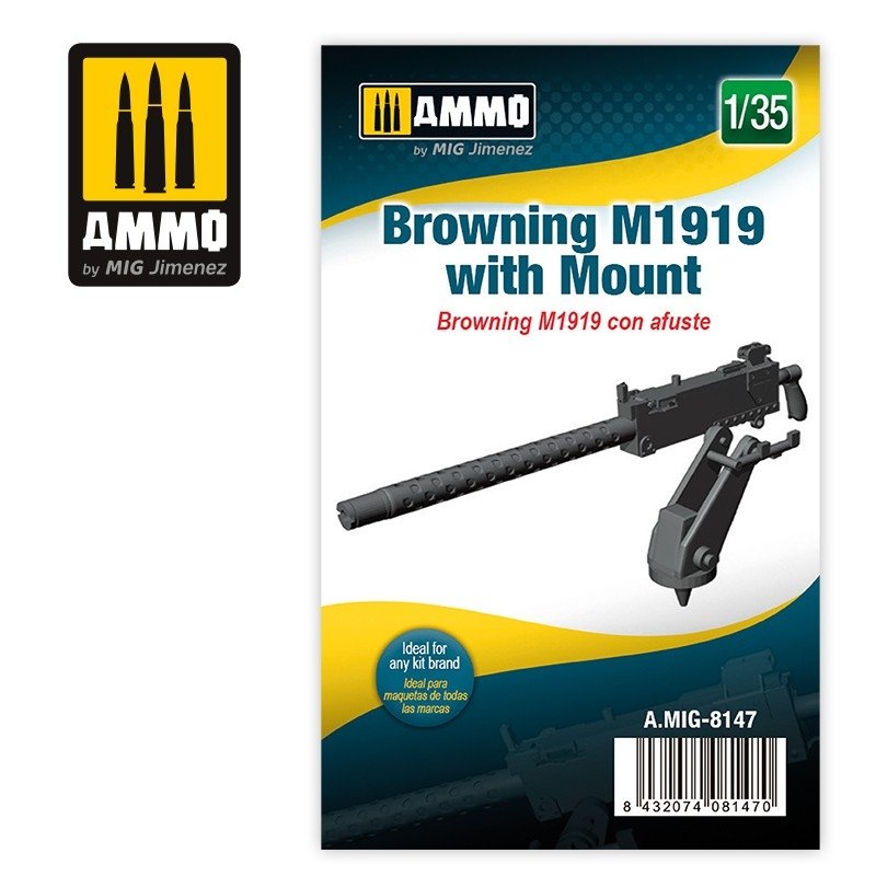 Munitions pour Mig 8147 Browning M1919 avec support 1/35