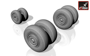 Armory Models AW48018 Sukhoj Su-24 Fencer wheels, late 1/48 – immagine 3