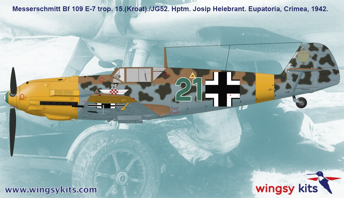 Wingsy Kits D5-11 German WWII Fighter MESSERSCHMITT Bf 109 E-7 1/48 – imagen 5