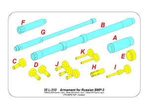 Aber 35L-310 Zestaw uzbrojenia do rosyjskiego BWP-3 / Armament for Russian BMP-3 1/35 – Bild 3
