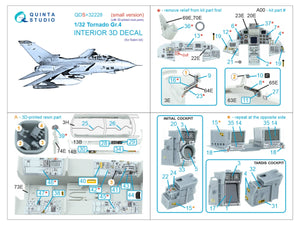 Quinta Studio QDS+32228 Tornado Gr.4 3D-Printed &amp;amp; coloured Interior on decal paper (Italeri) (Small version) (with 3D-printed resin parts) 1/32 – immagine 3