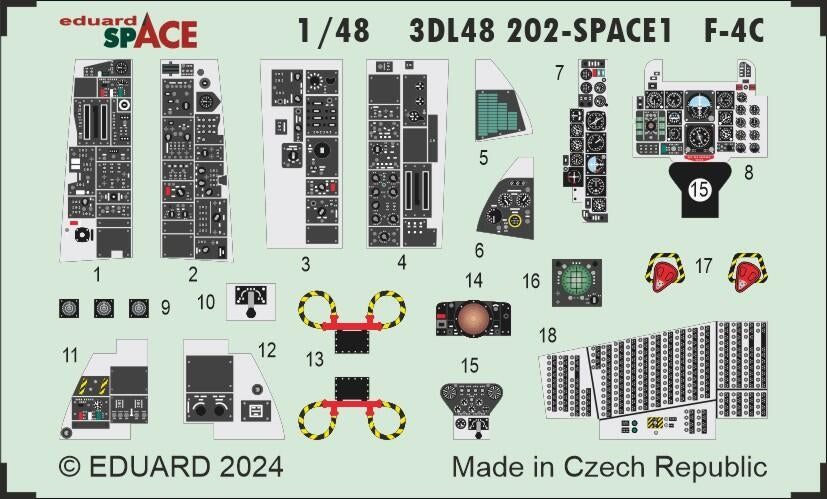 Eduard 3DL48202 F-4C SPACE HOBBY 2000, ACADEMY 1/48 – immagine 3