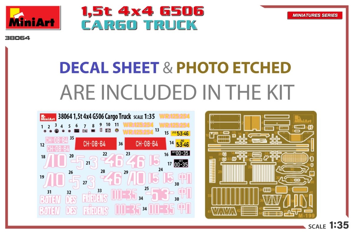 MiniArt 38064 1,5t 4×4 G506 CARGO TRUCK 1/35 – immagine 2