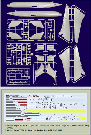 Roden 327 Vickers Super VC-10 K3 Type 1164 Tanker 1/144 – zdjęcie 3