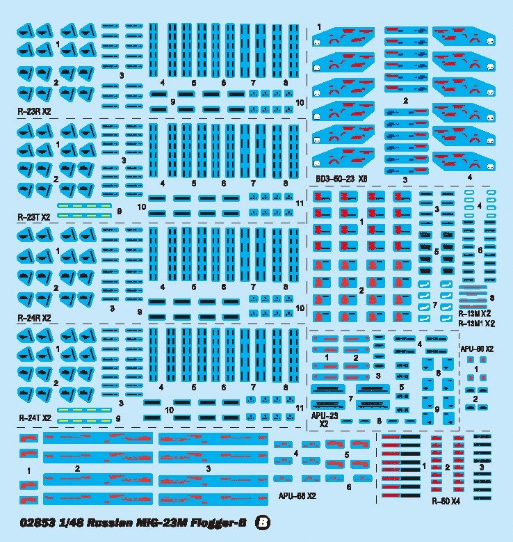 Trumpeter 02853 Russian MiG-23M Flogger-B 1/48 – imagen 6