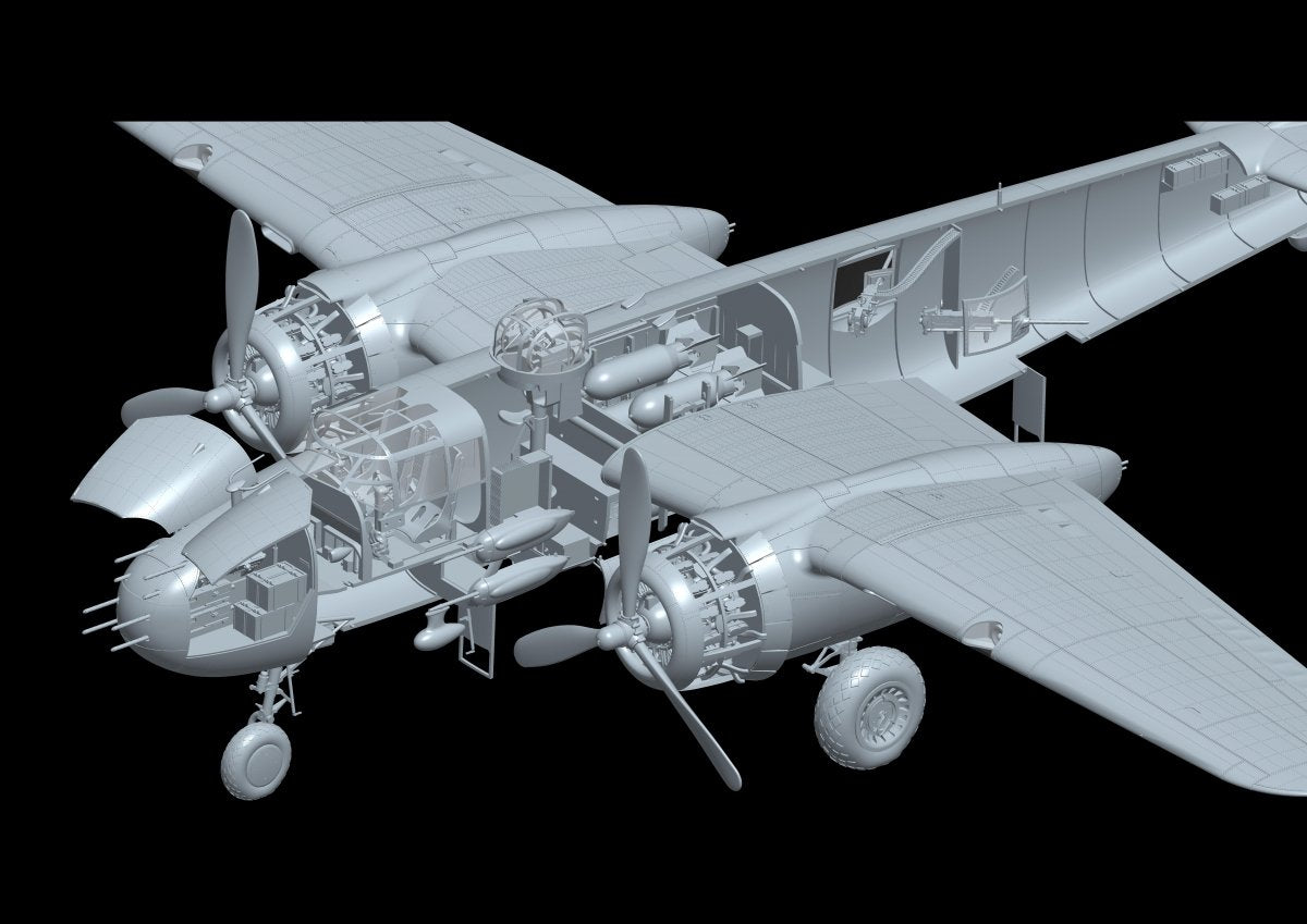 HK Models 01E036 B-25J Mitchell Strafing Babes 1/32 – zdjęcie 3