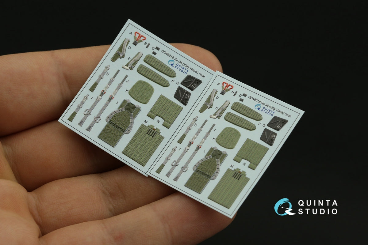 Quinta Studio QD48018 Su-34 3D-Printed coloured Interior on decal paper (KittyHawk) 1/48 – Bild 6
