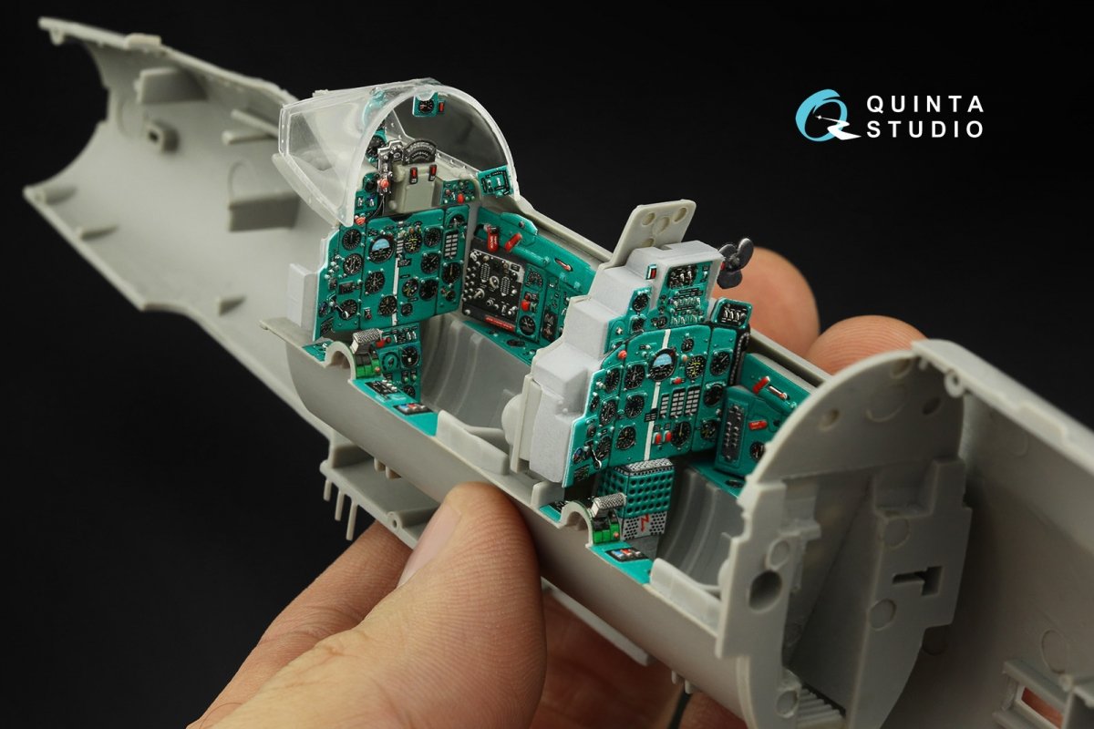 Quinta Studio QD32121 MiG-21UM 3D-Printed &amp;amp; coloured Interior on decal paper (Trumpeter) 1/32 – immagine 2