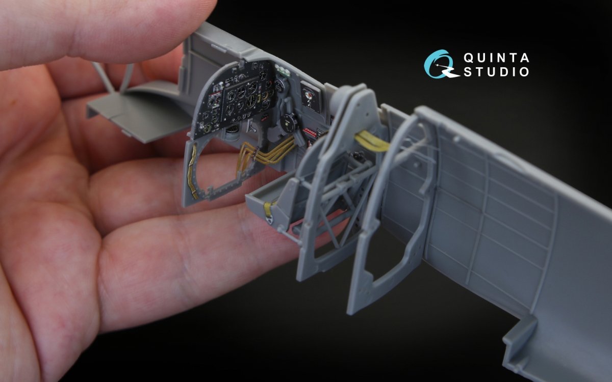 Quinta Studio QD32030 Spitfire Mk.V 3D-Printed &amp;amp; coloured Interior on decal paper (for Hobbyboss kit) 1/32 – immagine 9