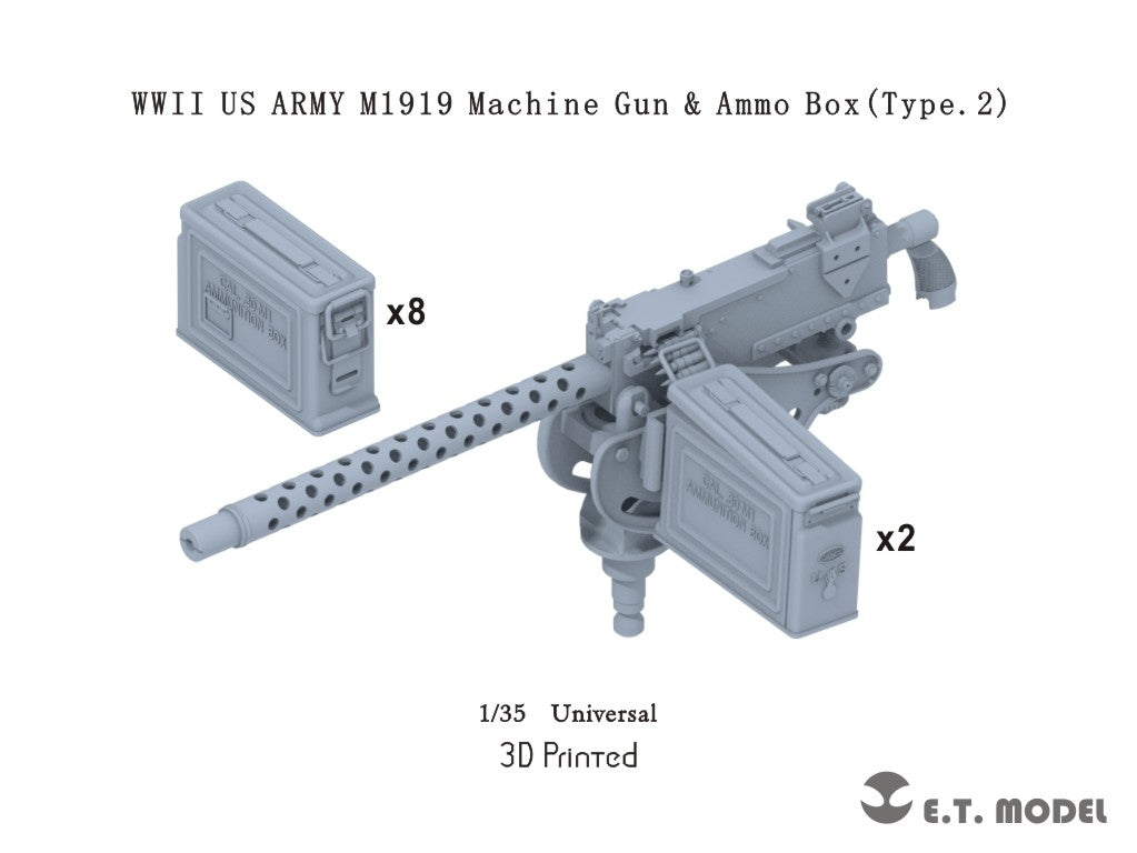 ET Model P35-292 WWII USArmy M1919 Machine Gun Ammo Box Type.2 1/35