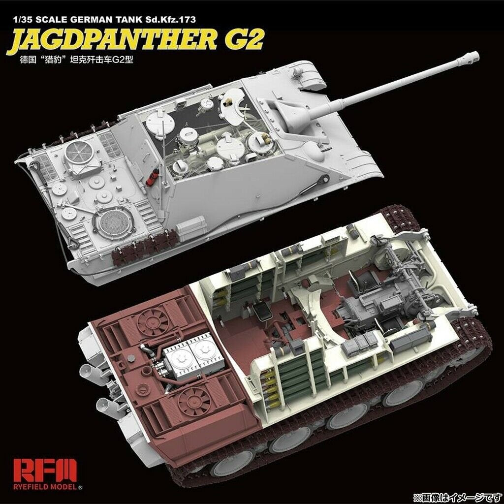Rye Field Model 5022 German Heavy Tank Destroyer Sd. Kfz. 173 Jagdpanter G2 FULL Interior 1/35 – immagine 2
