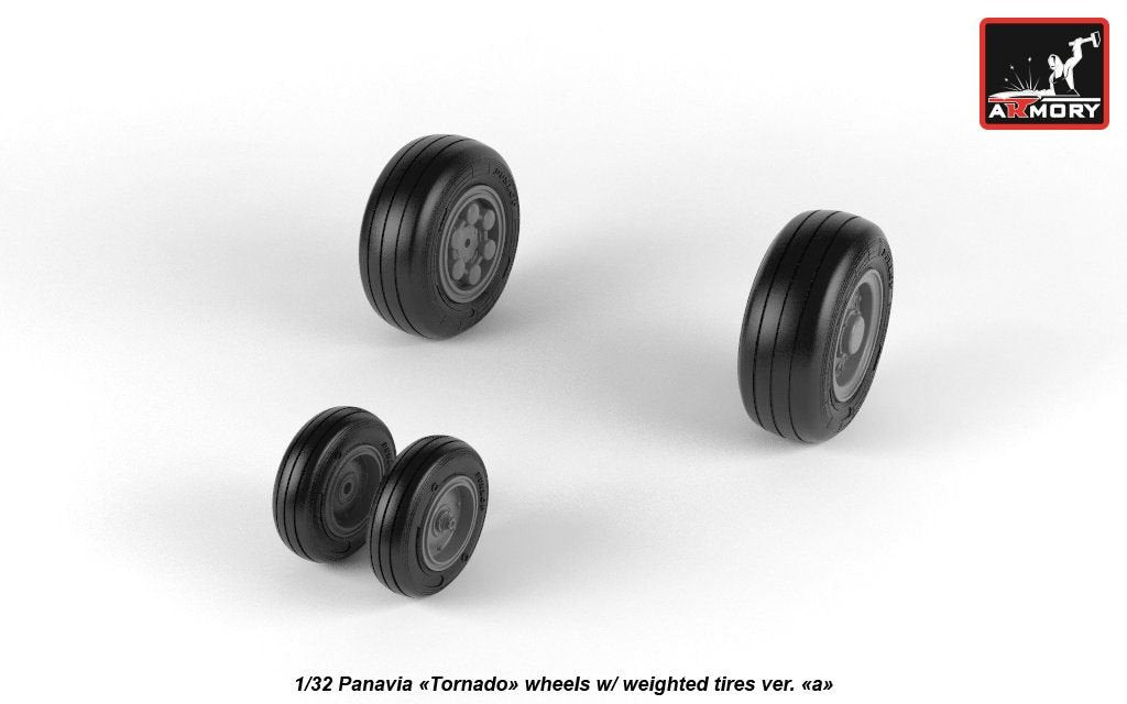 Armory Models AW32501a Panavia Tornado wheels, w/ tyres type “a” (DL) 1/32 – immagine 4