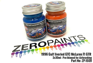 Zero Paints ZP-1509 - 1996 Gulf liveried GTC McLaren F1 GTR Paint Set 2x30ml – immagine 2