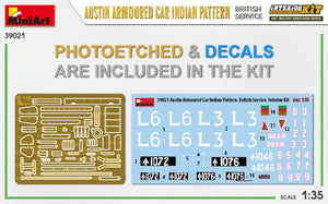Miniart 39021 AUSTIN ARMOURED CAR INDIAN PATTERN. BRITISH SERVICE. INTERIOR KIT 1/35 – immagine 3