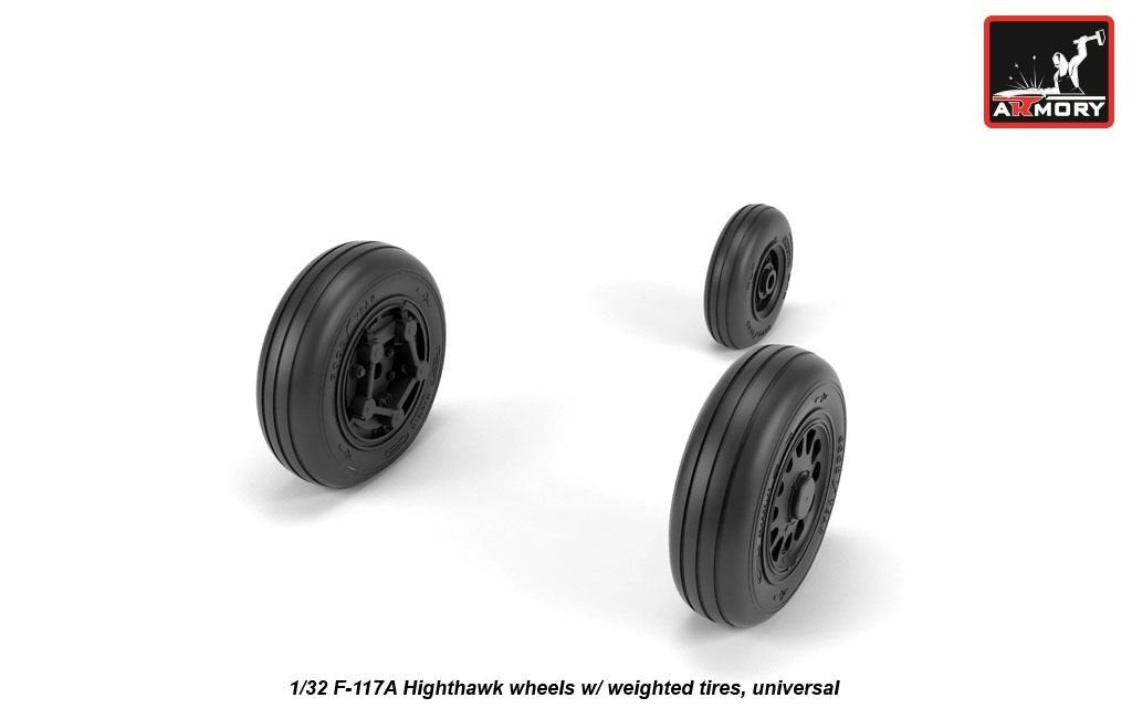 Armory Models AW32305 F-117A Nighthawk wheels w/ weighted tires 1/32 – Bild 2