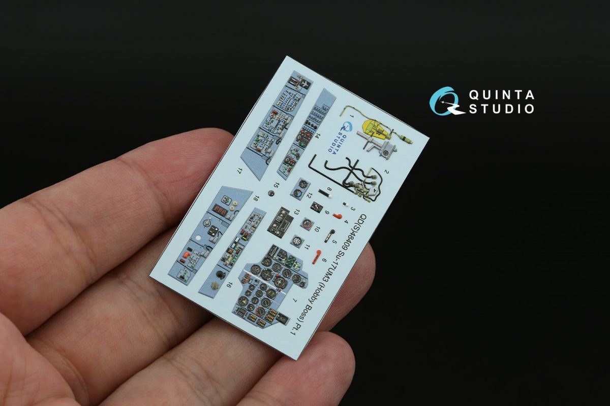 Quinta Studio QD+48409 Su-17UM3 3D-Printed &amp;amp; colored Interior on decal paper (Hobby Boss) (with 3D-printed resin parts) 1/48 – image 10