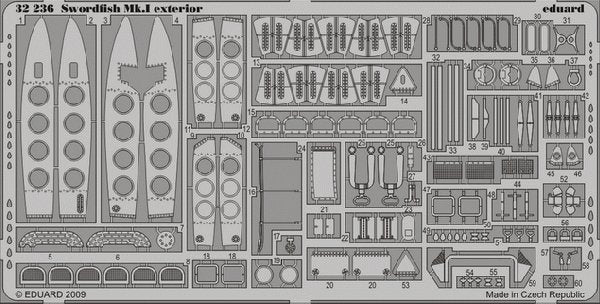 Eduard 32236 Swordfish Mk.I extérieur TRUMPETER 1/32