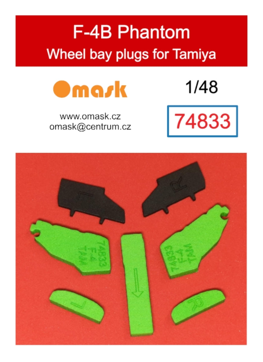 Omask 74833 F-4B Phantom wheel bay plugs (for Tamiya 61121 ) 1/48