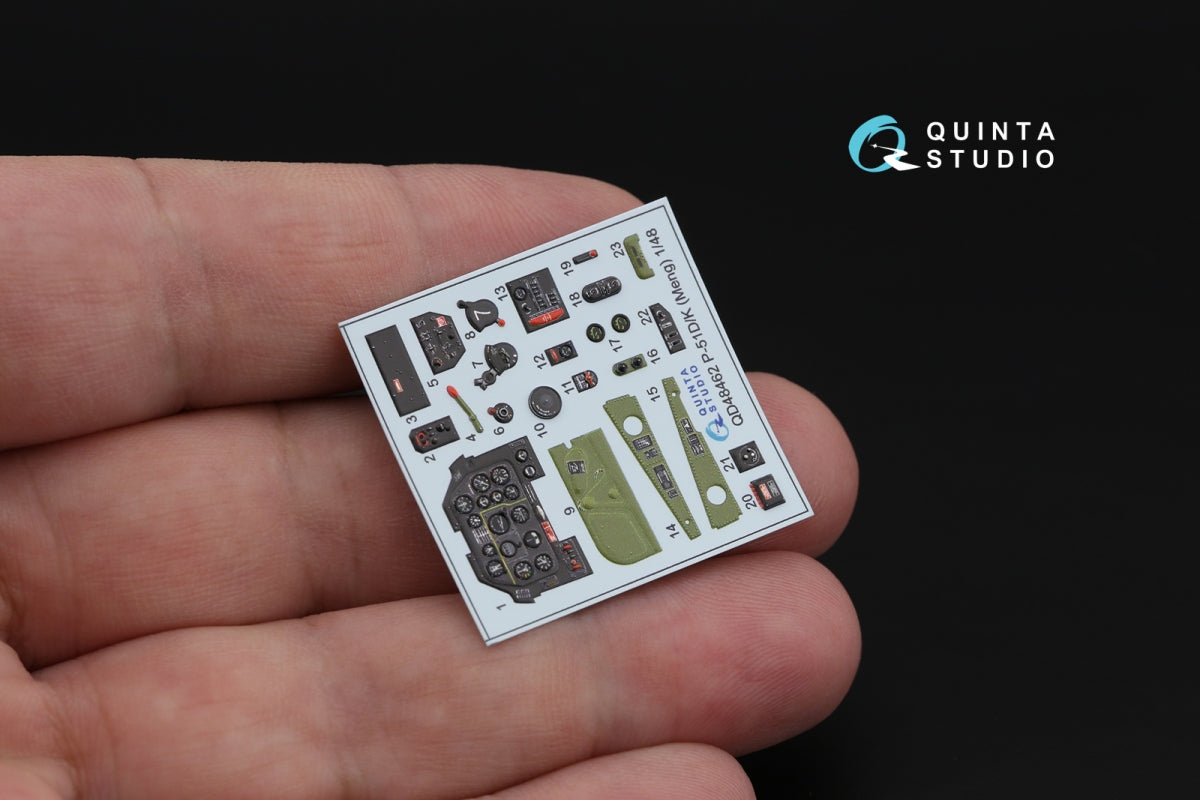 Quinta Studio QD48462 P-51D/K 3D-Printed coloured Interior on decal paper (Meng) 1/48 – Bild 5