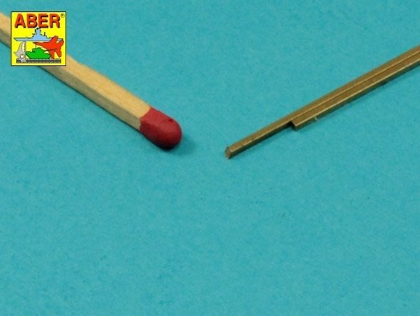 Aber KR-10 Kwadratowe pręty mosiężne 1,0mm długość 245mm x 2 szt. / Brass square rods 1,0mm length 245mm x2 pcs. – Bild 2