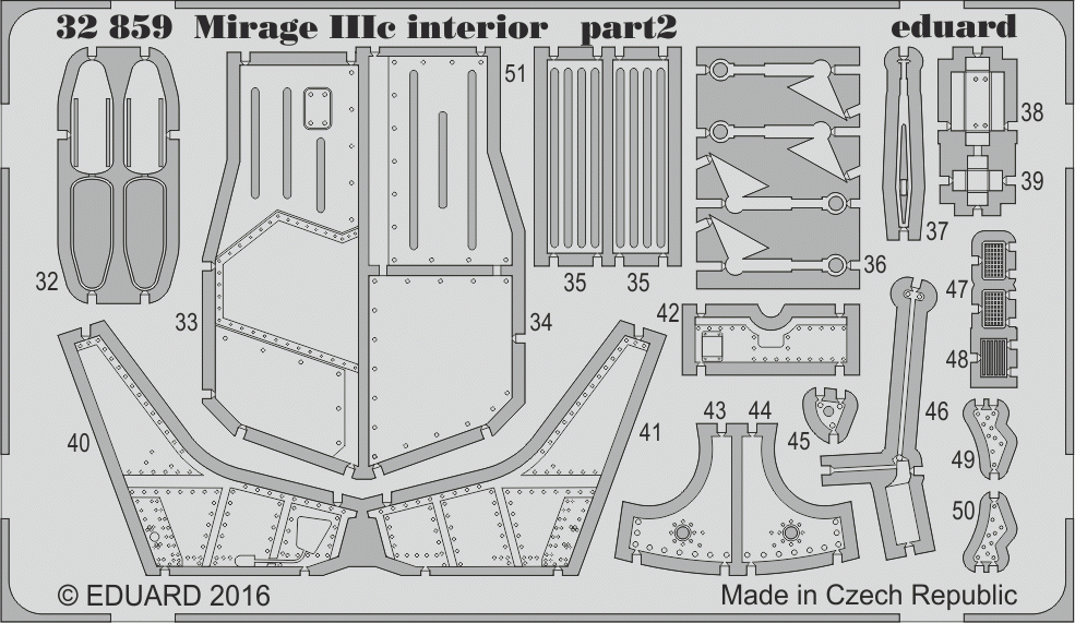 Eduard 32859 Mirage IIIc interior ITALERI 1/32 – immagine 2
