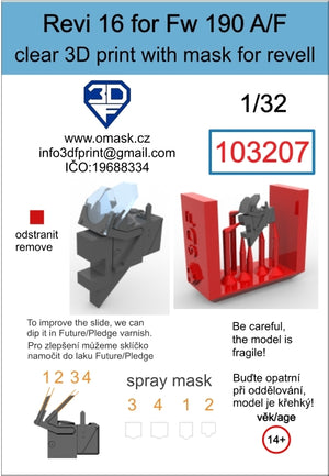Omask 103207 Revi 16 for Fw 190D (Hasegawa) 1/32 – immagine 2