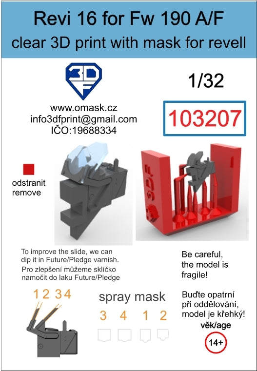 Omask 103207 Revi 16 for Fw 190D (Hasegawa) 1/32 – immagine 2