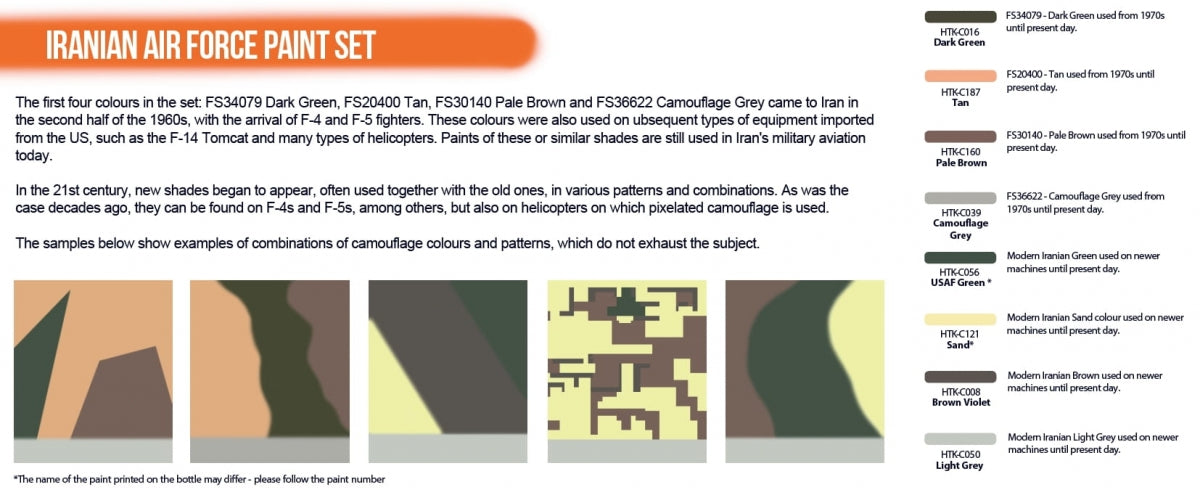 Hataka CS119 Iranian Air Force Paint Set – imagen 2