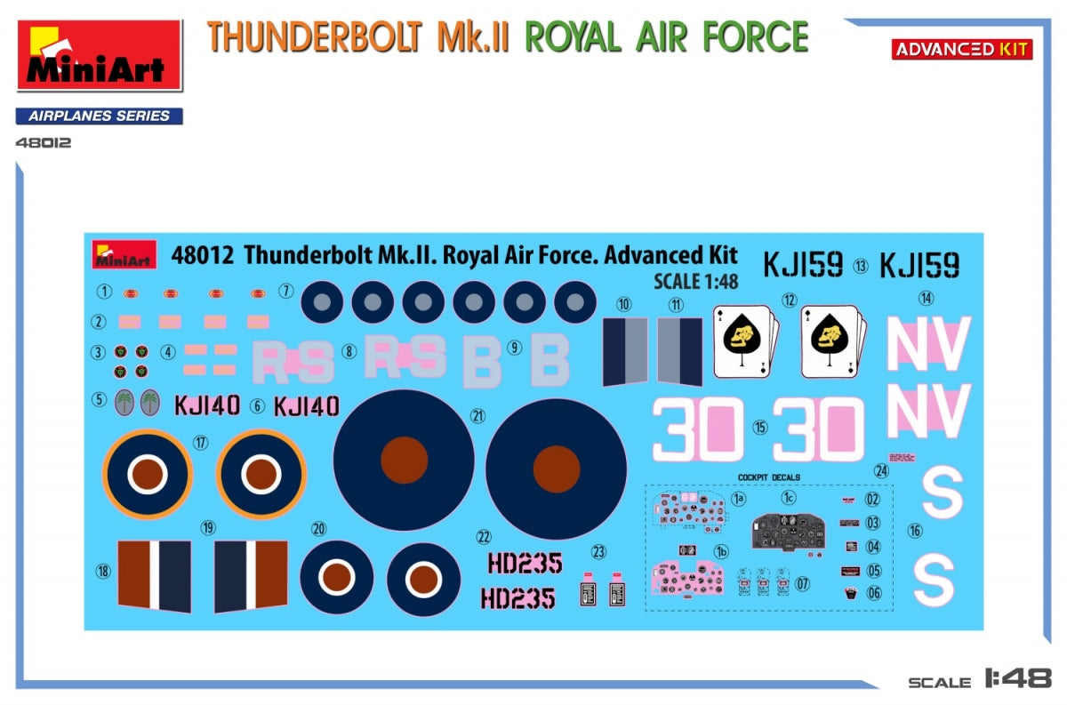 MiniArt 48012 THUNDERBOLT Mk.II. FORCE AÉRIENNE ROYALE. KIT AVANCÉ 1/48  – image 2