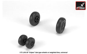 Armory Models AW72504 JAS-39 Gripen wheels w/ weighted tires, late 1/72 – zdjęcie 3