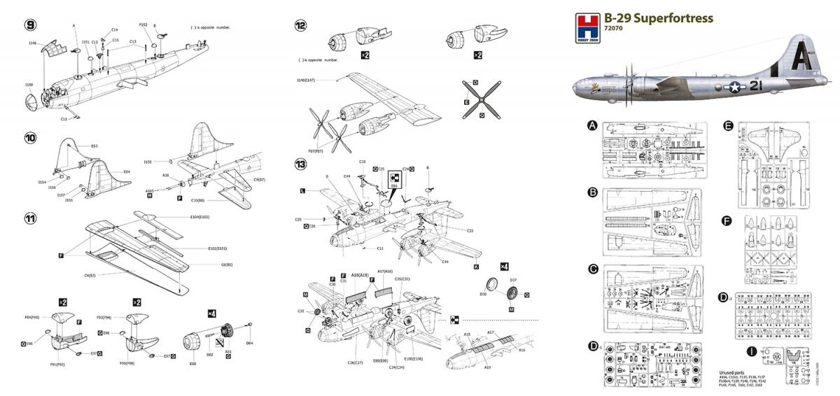 Hobby 2000 72070 B-29 Superfortress (ACADÉMIE + CARTOGRAPHIE + MASQUES) 1/72 – image 2