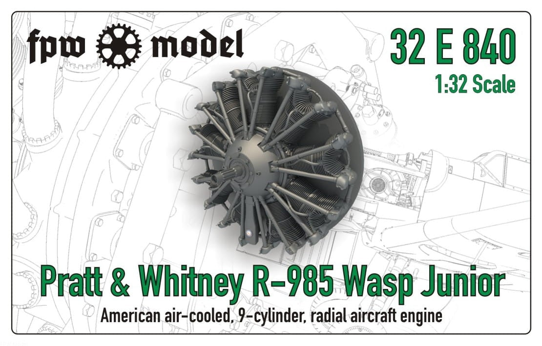 FPW Model 32E840 Pratt & Whitney R-985 Wasp Junior (fix) 1/32