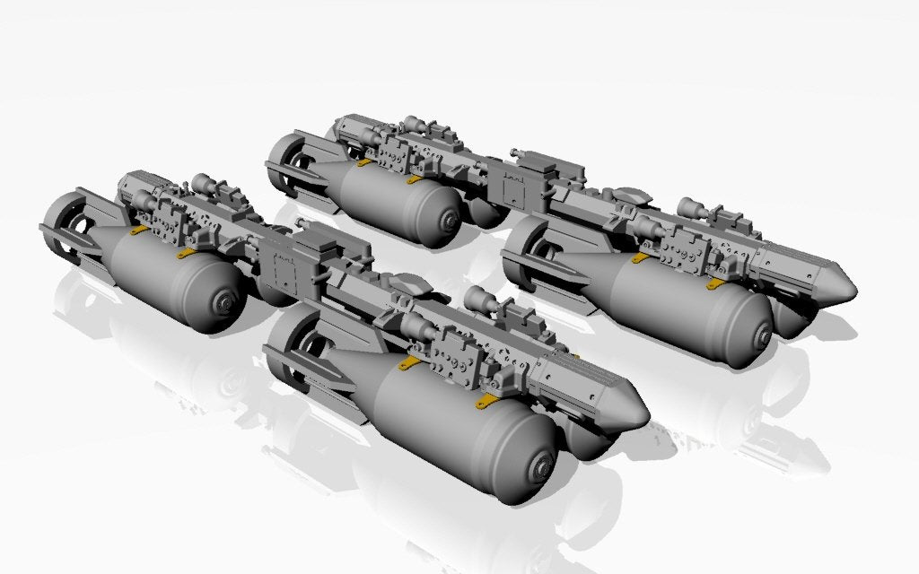 Armory Models ACA4810c MZBD-4UT w/ 4x OFAB-100-120 Soviet high-explosive bombs, resin ordnance set w/ PE parts 1/48 – Bild 2