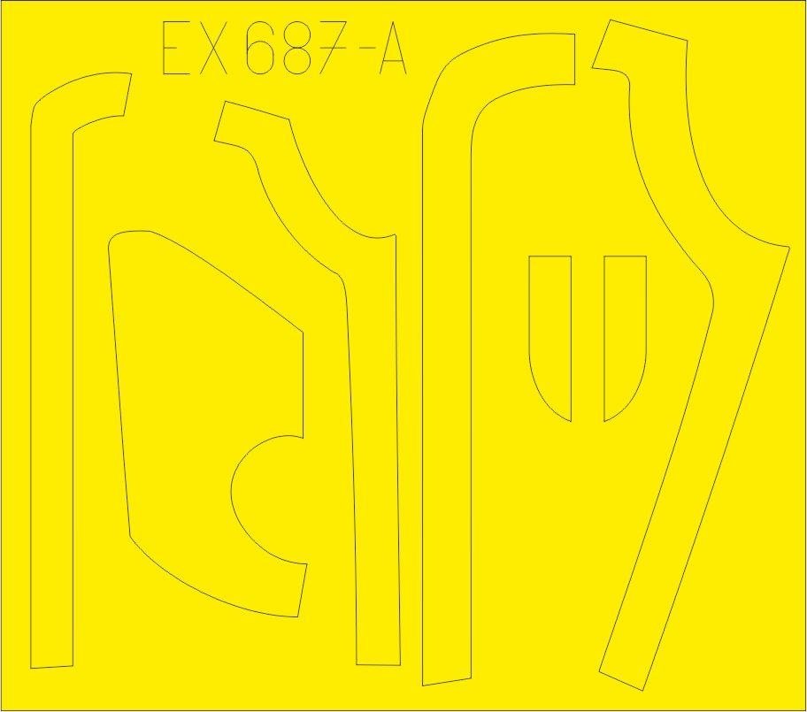 Eduard EX687 B-17G antiglare panels (DL &amp;amp; BO production) 1/48 HKM