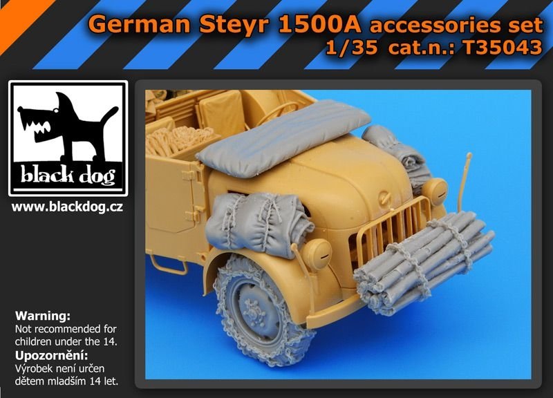Ensemble d'accessoires Black Dog T35043 pour Steyr 1500A allemand, échelle 1/35