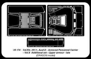 Aber 35174 Sd.Kfz. 251/1 Ausf.D. partie 8 blindage supérieur arrière (DRA) (1/35) – image 2