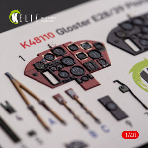 KELIK K48110 Gloster E28/39 Pioneer - interior 3D decals for ClearProp kit 1/48 – zdjęcie 3